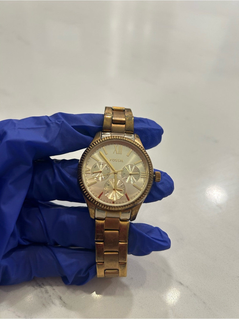 FOSSIL Rye Multifunction Gold-Tone Stainless Steel Watch - Picture 3 of 5